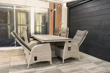 Tafel monrow wicker l180b90cm leaf - afbeelding 2