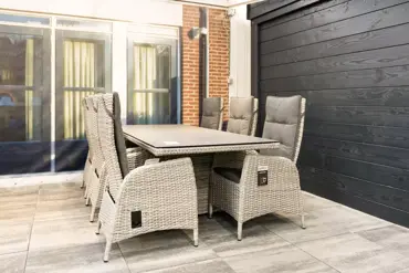 Tafel monrow wicker l220b100cm leaf