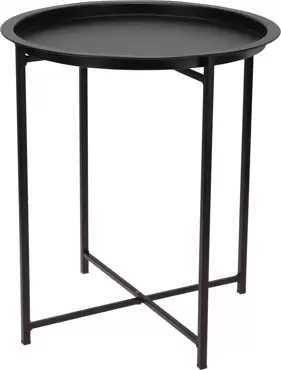 Tafel rond metaal mat zwart, tuincentrum outlet