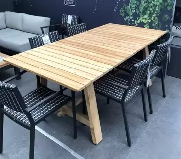 Tafel Teak naturel - 200x100x78 cm - afbeelding 1