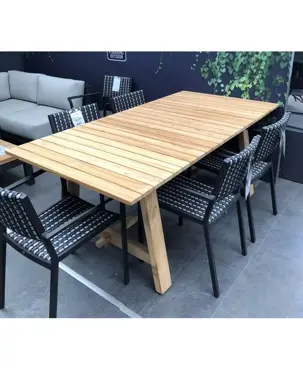 Tafel Teak naturel L160xB90xH78cm www.tuinmeubels.nl