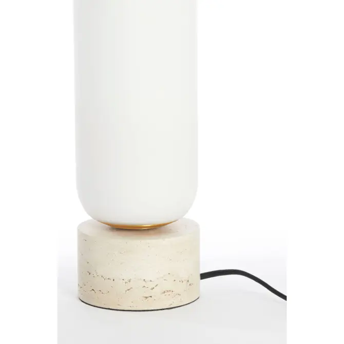 Tafellamp rylano glas d12h47cm wt detail, Light & Living, tuincentrumoutlet.com