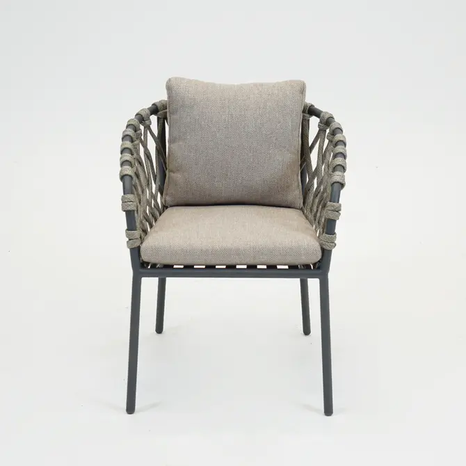 Tanami eetstoel antraciet voorkant, Vita Tuinmeubelen, Tuincentrumoutlet.com