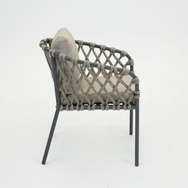 Tanami eetstoel antraciet zijkant, Vita Tuinmeubelen, Tuincentrumoutlet.com