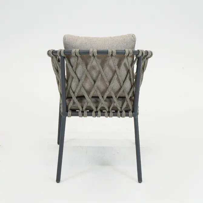 Tanami eetstoel antraciet achterkant, Vita Tuinmeubelen, Tuincentrumoutlet.com