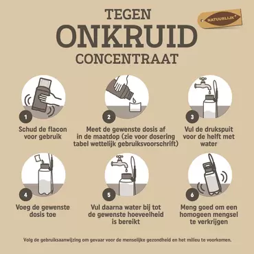 Tegen onkruid concentraat 900ml - gebruiksaanwijzing - tuincentrumoutlet