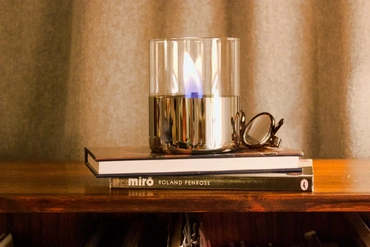 Tenderflame Lilly Glass 10 cm - zwart - afbeelding 2