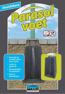 Terra EasyFoot parasolvoet voorkant verpakking, EasyFoot, tuincentrumoutlet