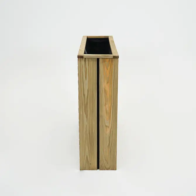 Terrasbloembak elan 93x30x103 impgr zijkant, Woodvision, tuincentrumoutlet.com