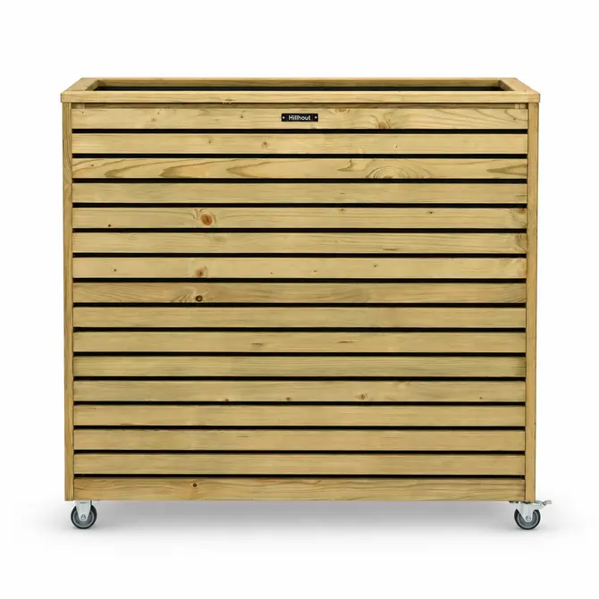 Terrasbloembak elan voorkant 93x30x103 impgr incl. wielen, woodvision, tuincentrumoutlet.com