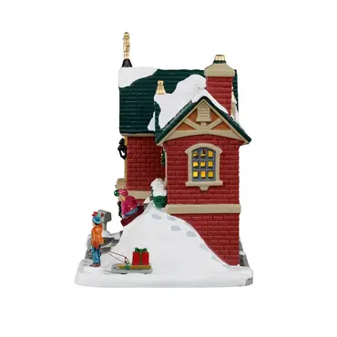 The little brick house zijkant, Lemax, tuincentrumoutlet.com