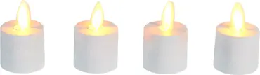 THEELICHT BEWEGENDE VLAM OPLAADBAAR MET AFSTANDSBEDIENING EN OPLAADSTATION DIA 3.8Xh6CM WIT SET VAN, Anna's collection, Tuincentrumoutlet.com