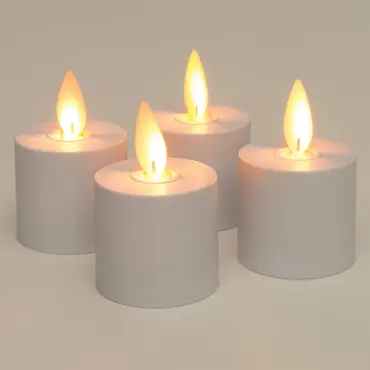 THEELICHT BEWEGENDE VLAM UITBREIDINGSET DIA 5X6CM WIT SET VAN 4 sfeer, Anna's collectiom, tuincentrumoutlet.com