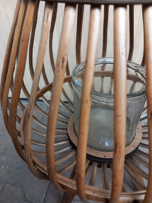 Theelichth marga nat.mat d27h38 brn - afbeelding 2