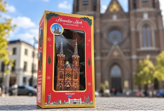 Tilburgse kerstbal Heuvelse kerk beeld, House of seasons, Tuincentrumoutlet.com