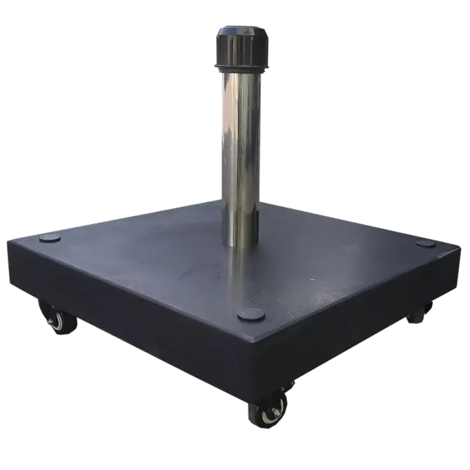 Timor 400cm ecru met verrijdbare 60kg voet parasolvoet, Madison, tuincentrumoutlet