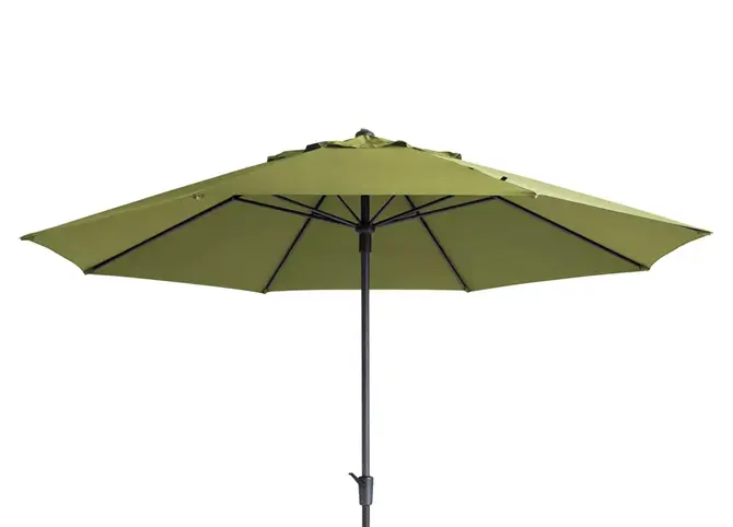 Timor 400cm sage groen met verrijdbare 60kg voet parasol, Madison, tuincentrumoutlet