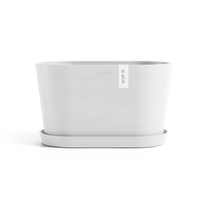 Tokyo 30 Wit met onderschotel, Ecopots, tuincentrumoutlet.com
