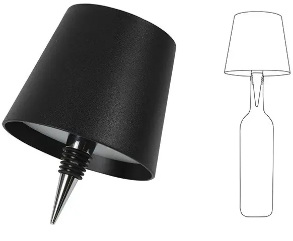 Touchlamp led 10.5x10.5x13cm zwrt, Countryfield, tuincentrumoutlet.com