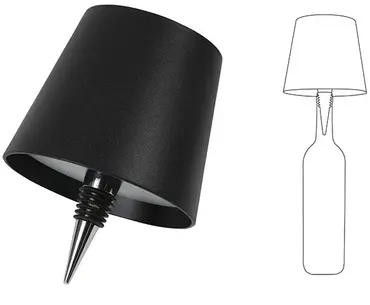 Touchlamp led 10.5x10.5x13cm zwrt, Countryfield, tuincentrumoutlet.com