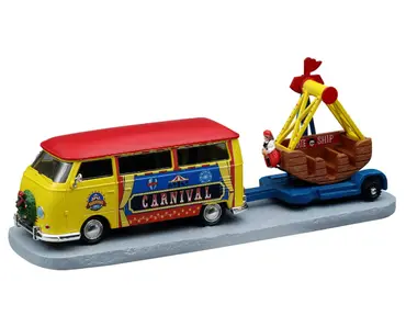 Towing van with carnival ride - afbeelding 1