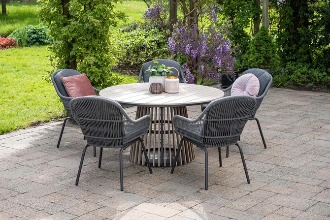 Triton dining stoel zwart grijs, Garden Impressions, tuincentrumoutlet.com