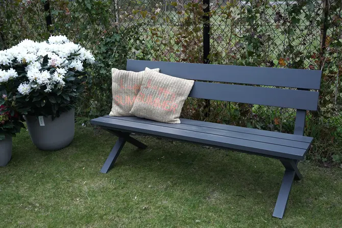 Tuinbank Crossway alu L160cm antraciet sfeer, Vita, tuincentrumoutlet