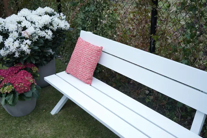 Tuinbank Crossway alu L160 cm wit mat sfeer, Vita, Tuincentrumoutlet.com