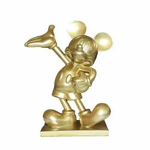 Tuinbeeld 3d mickey h45cm goud, Disney, Tuincentrumoutlet.com