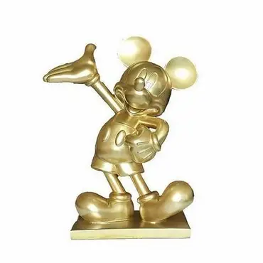 Tuinbeeld 3d mickey h45cm goud, Disney, Tuincentrumoutlet.com