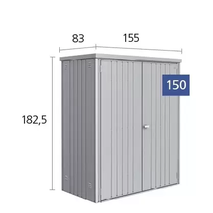 Tuinkast 90 kwartsgrijs metallic - afbeelding 5