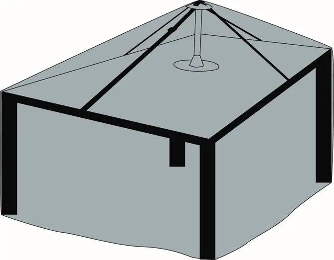 Tuinmeubelhoessteun 330x50cm zwart, Eurotrail hoezen, tuincentrumoutlet.com