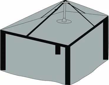 Tuinmeubelhoessteun 330x50cm zwart, Eurotrail hoezen, tuincentrumoutlet.com