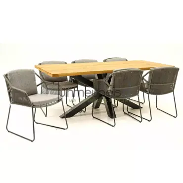 Tuinset Accor mid grey met Spectral 200cm tafel - afbeelding 1