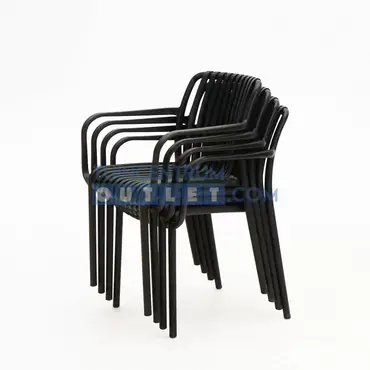 Vita Porto stapelstoel zwart gestapeld tco, Vita, tuincentrumoutlet