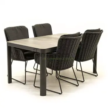 Tuinset Wing met Castilla Negro 160cm tafel www.tuinmeubels.nl