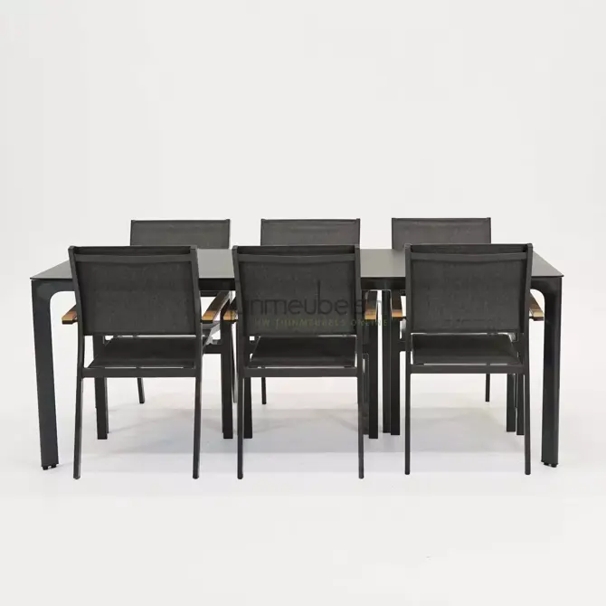 Tuinstoel Arezzo met Carcassone 200 x 90 cm, tuinmeubels.nl, foto 2