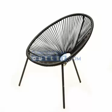 Tuinstoel Barros Zwart Aluminium Wicker draadstoel van Vita