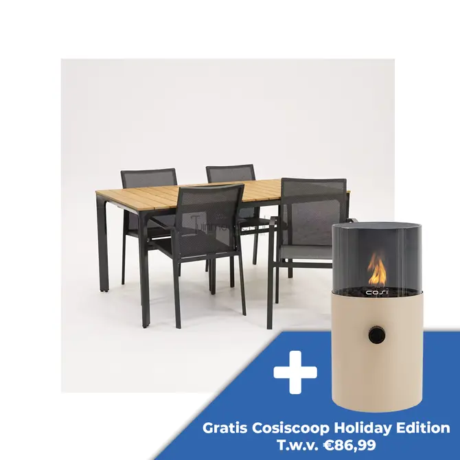 Tuinstoel Delia grijs met Arezzo tafel 160 x 90 cm - afbeelding 1