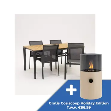 Tuinstoel Delia grijs met Arezzo tafel 160 x 90 cm - afbeelding 1