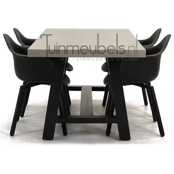 Tuinstoel Montreux zwart/zwart met Cento tafel 180 cm, tuinmeubels.nl, foto 3