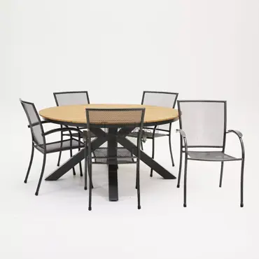 Tuinstoel Nordic met Arezzo tafel 150 cm rond, tuinmeubels.nl, foto 1