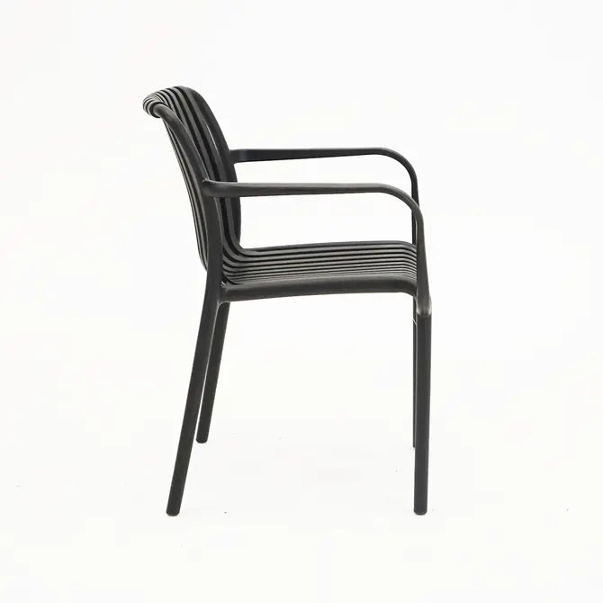 Tuinstoel Vita Porto Zwart B-03 stapelbaar - Tuincentrumoutlet, foto 3