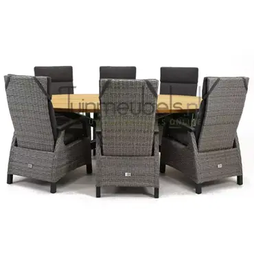 Tuinstoel Prato Brick wicker met Prado 240 elips cm teaktafel, tuinmeubels.nl, foto 2