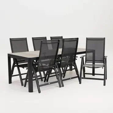 Tuinstoel Primero met Castilla negro 220 x 100 cm, tuinmeubels.nl, foto 1