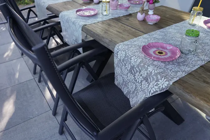 Tuinstoel Primero verstelbaar alu grijs, Vita, tuincentrumoutlet.com