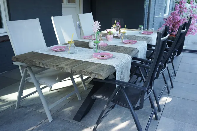 Tuinstoel Primero verstelbaar alu grijs, Vita, tuincentrumoutlet.com