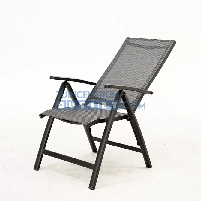 Tuinstoel Primero verstelbaar alu grijs, Vita, tuincentrumoutlet.com