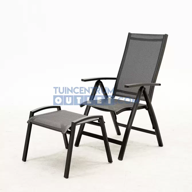 Tuinstoel Primero verstelbaar alu grijs, Vita, tuincentrumoutlet.com