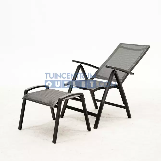 Tuinstoel Primero verstelbaar alu grijs, Vita, tuincentrumoutlet.com